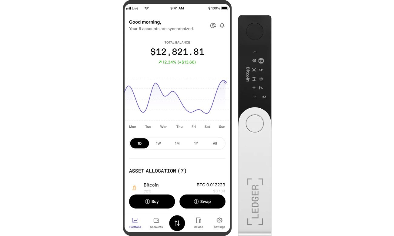 Ledger Portfel kryptowalut Nano X czarny Portfele kryptowalutowe